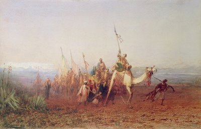 Eine Karawane auf dem Weg nach Kairo von Félix Ziem